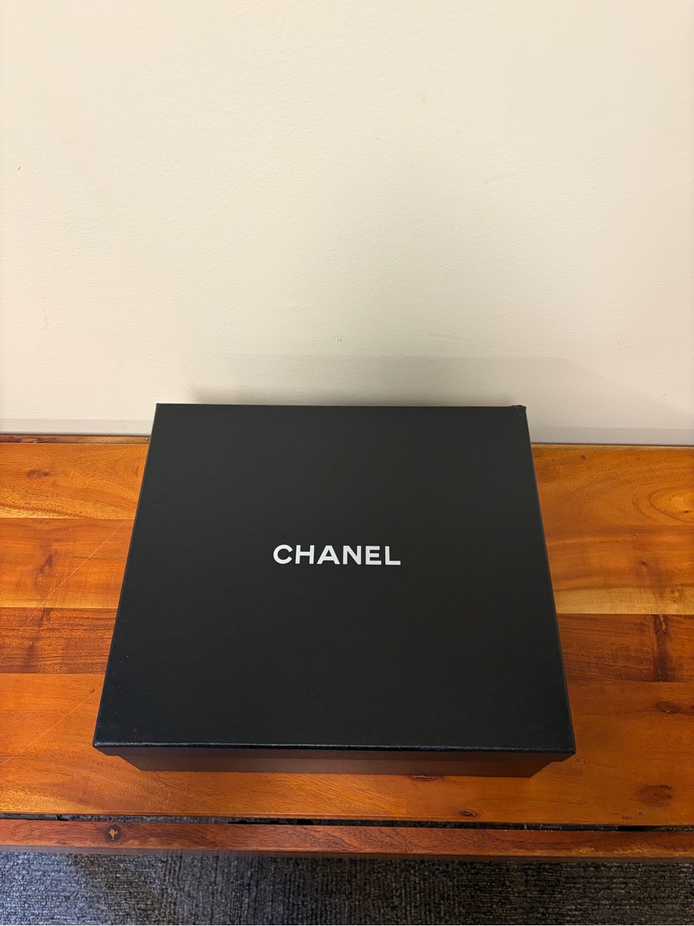 Empty Chanel Shoe Box Only - Authentic Large Black Luxury Box